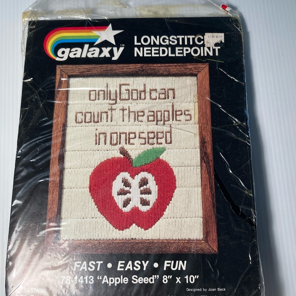 1984 Galaxy long stitch needlepoint. Fast &‎ easy 8 x 10 78-1413 G1